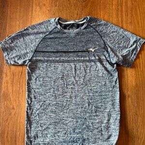 Men's Mizuno Blue/Grey/Black Athletic Running Shirt